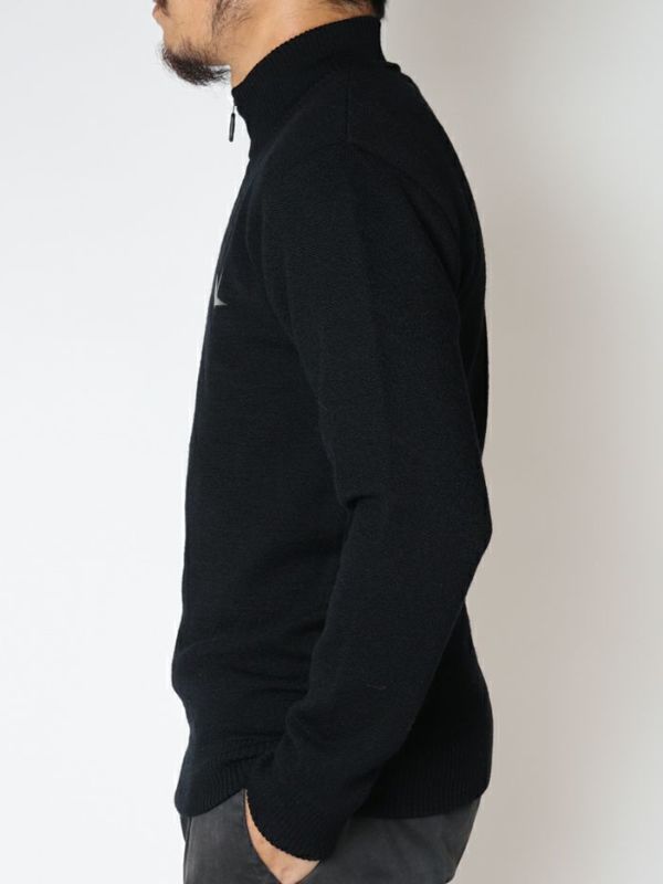 MIDDLE GAUGE ZIP NECK KNIT (GRK022-WOL122) ｜ウノピュゴルフ通販