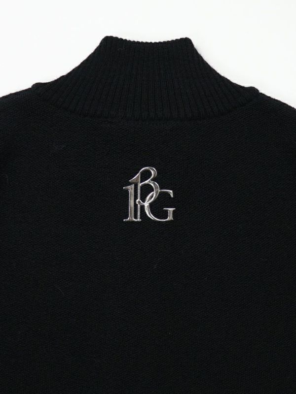 MIDDLE GAUGE ZIP NECK KNIT (GRK022-WOL122) ｜ウノピュゴルフ通販