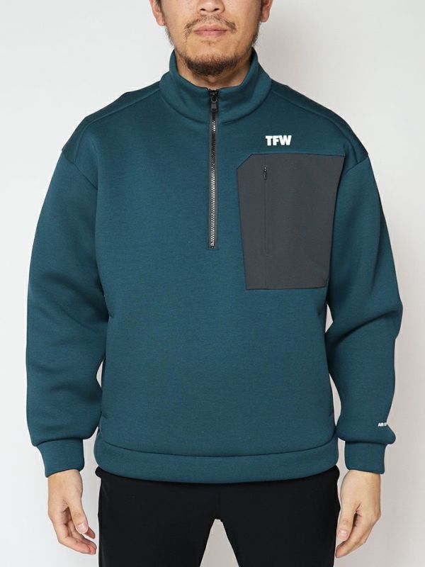 CARDBOARD MATERIAL HALF ZIP SWEAT T102310016｜TFW49通販