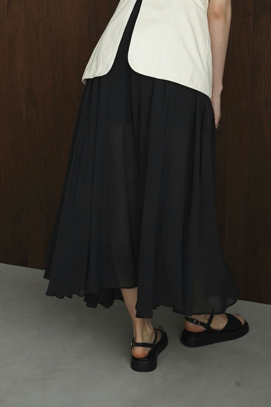 SHEER SLIT SKIRT 14109-6172｜CLANE クラネ通販