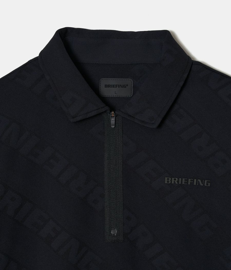 SH MS BIAS LOGO HALF ZIP SHIRT BRG231M02｜BRIEFING GOLF