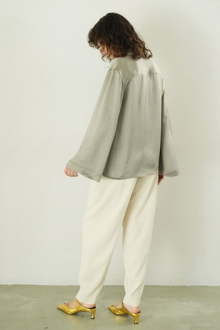 TAILORED SATIN SHIRT 16122-4132｜CLANE クラネ通販