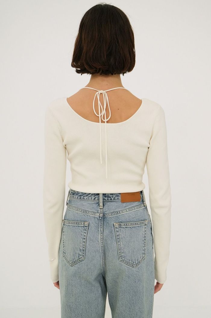 ARRANGE RIBBON KNIT TOPS 18106-2102｜CLANE クラネ通販