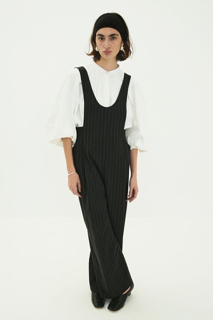 VOLUME SELEEVE STAND NECK SHIRT 18122-4082｜CLANE クラネ通販