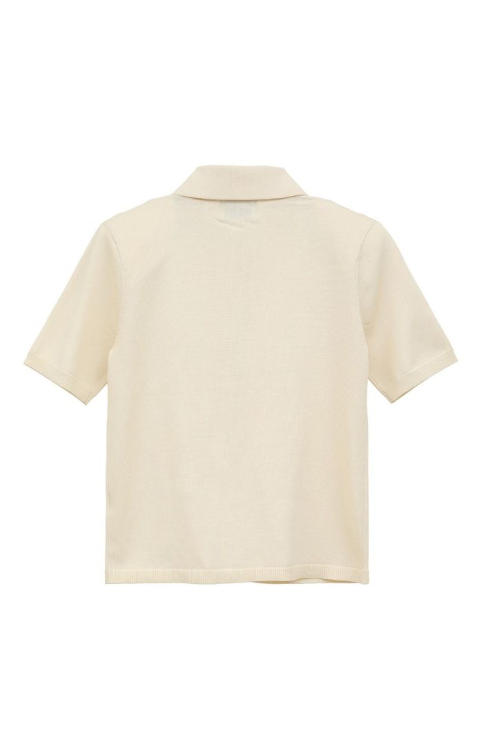 SHOULDER PADS POLO KNIT TOPS 18106-2192｜CLANE クラネ通販