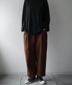 Natural Dyed Check / Peg Top Easy Pants (弁柄染)