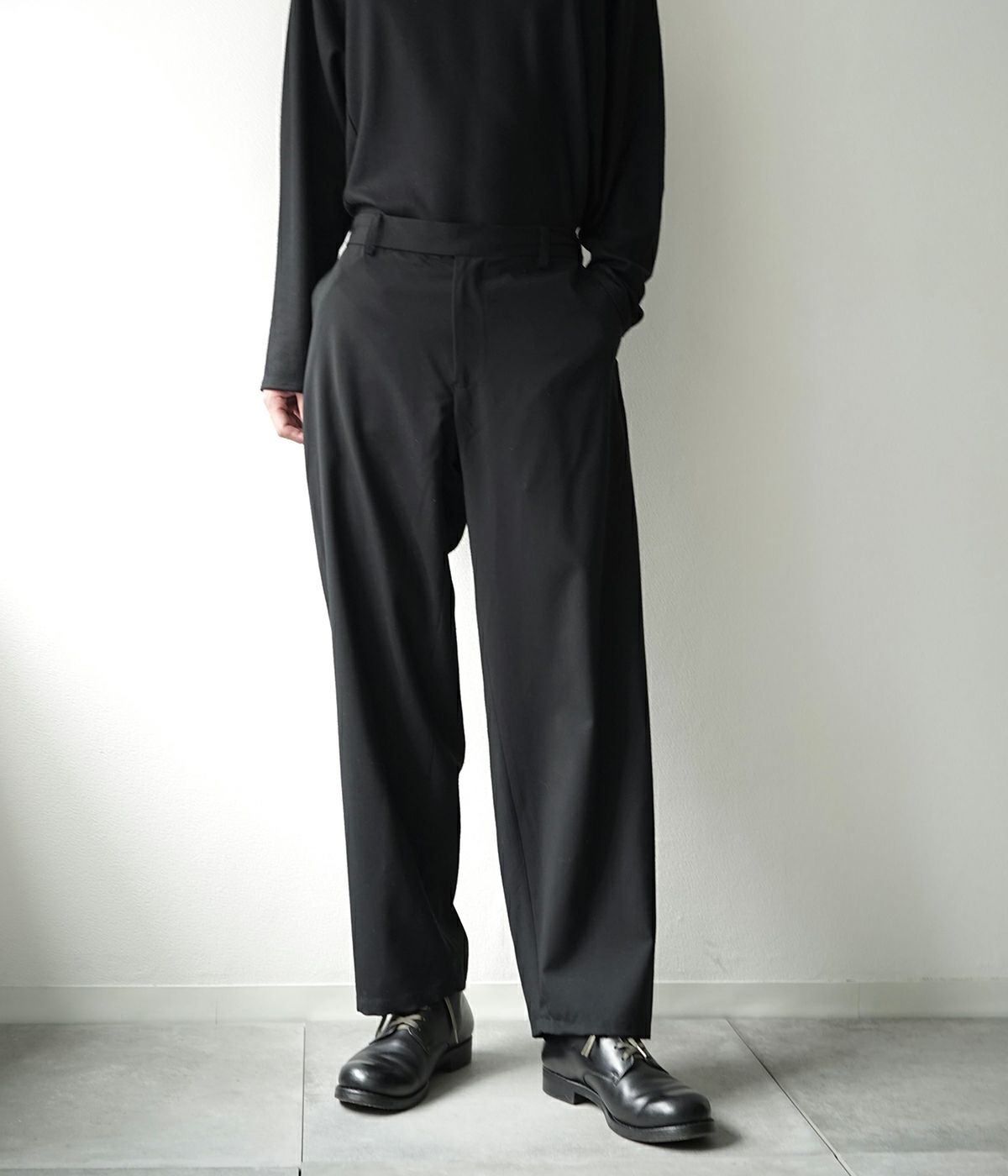 super100s washable wool tro seamless slacks｜COLINA(コリーナ)通販 