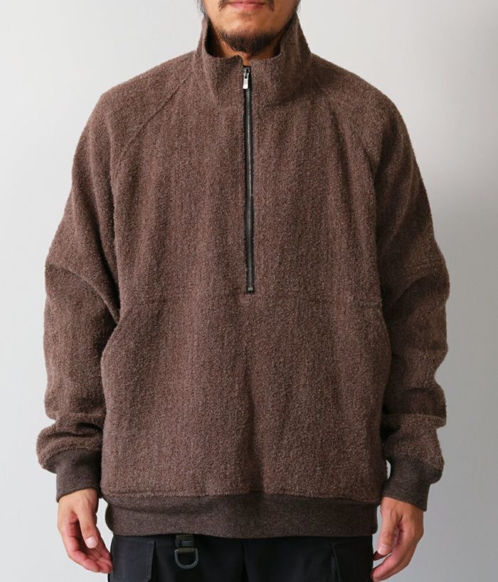 山内 アルパカメルトン・ジッププルオーバー アルパカボア・ジッププル