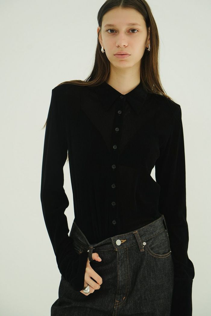 TULLE FLOCKY SHIRTS 19105-1342｜CLANE クラネ通販