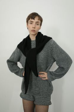 VELOR COLLAR KNIT TOPS 19106-2432｜CLANE クラネ通販